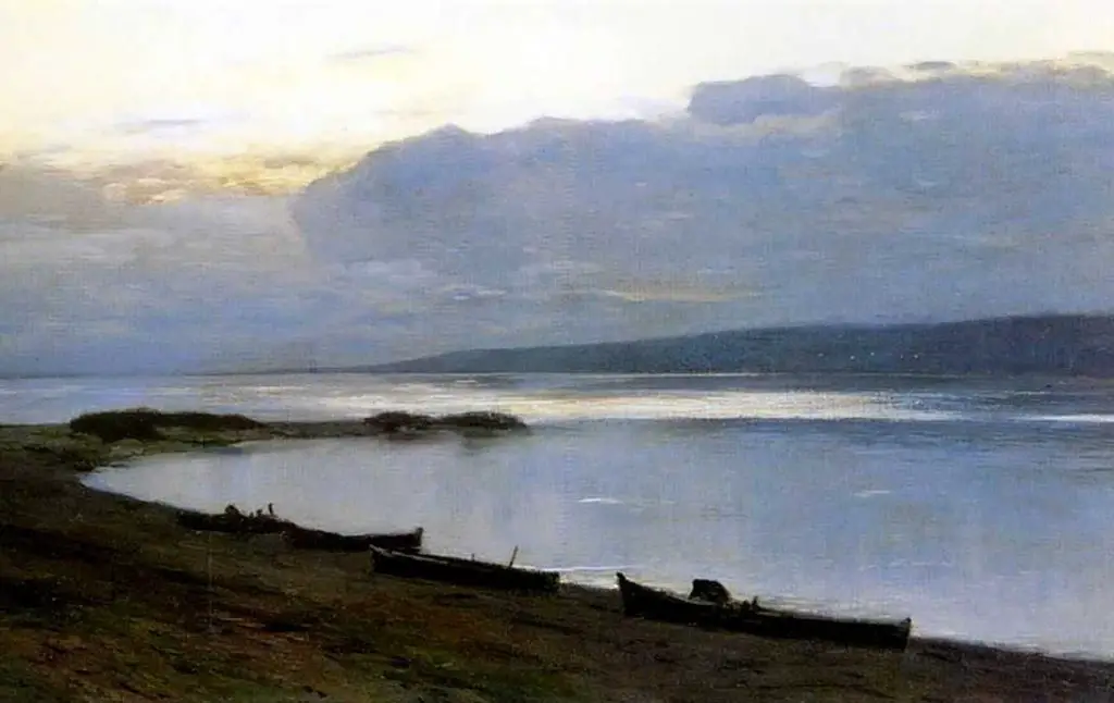 Isaac Levitan, Evening on the Volga, 1887-1888.