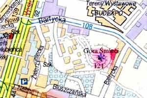 Part of a map from 1995 that describes the mound as a “mountain of trash”