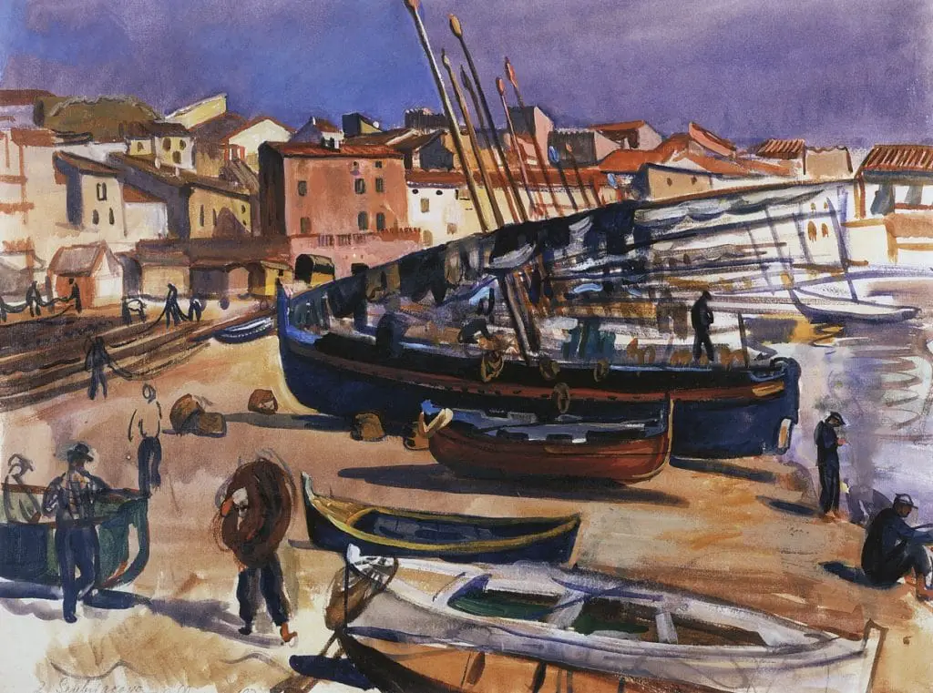 Zinaida Serebriakova, Collioure. Port with Boats – 1930