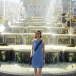 The author at the Cascade at Peterhof