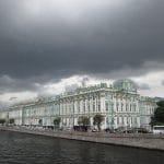 View of the Hermitage on a stormy day