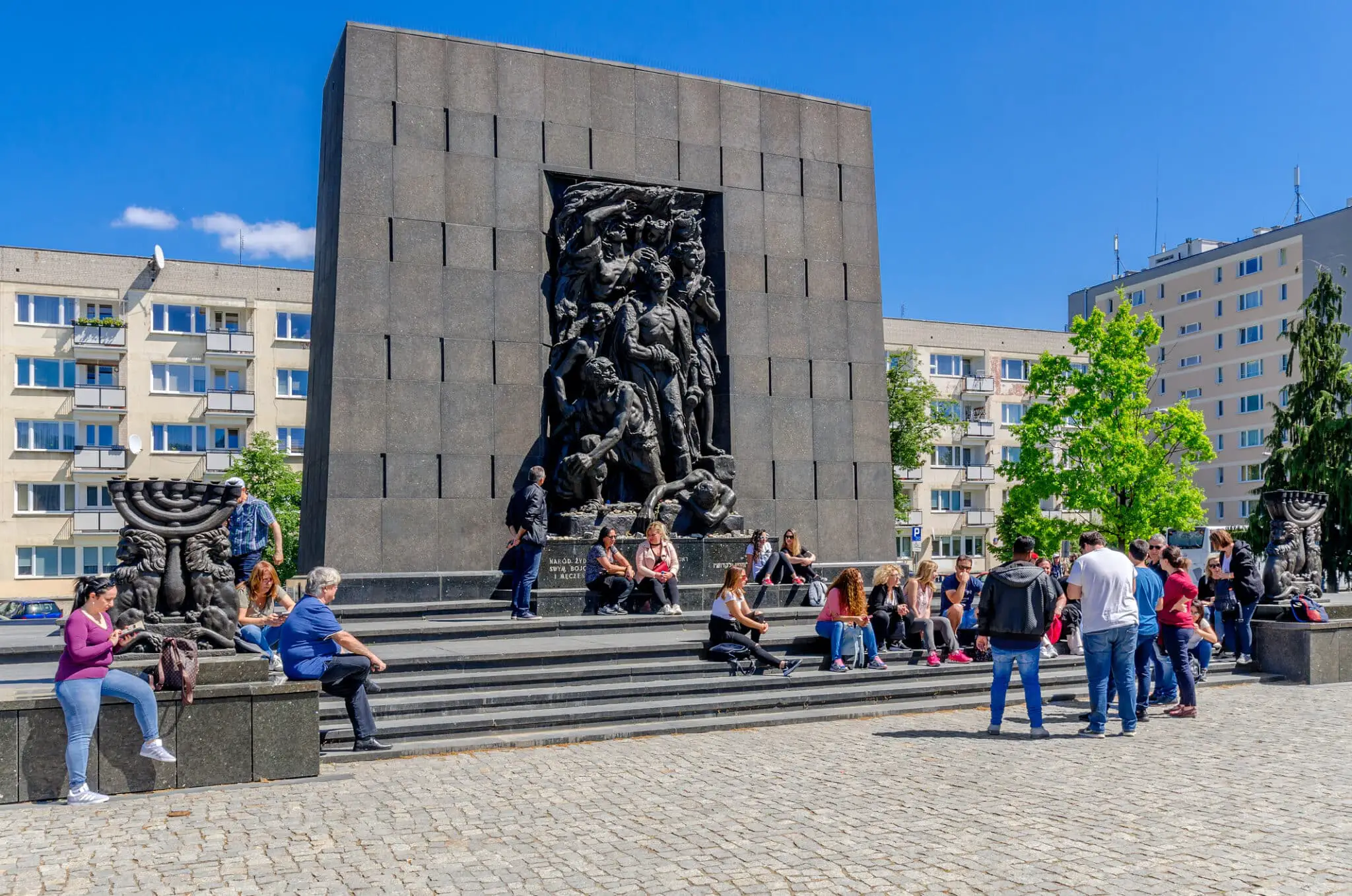 The Monument to the Ghetto Heroes Warsaw Memorial Route