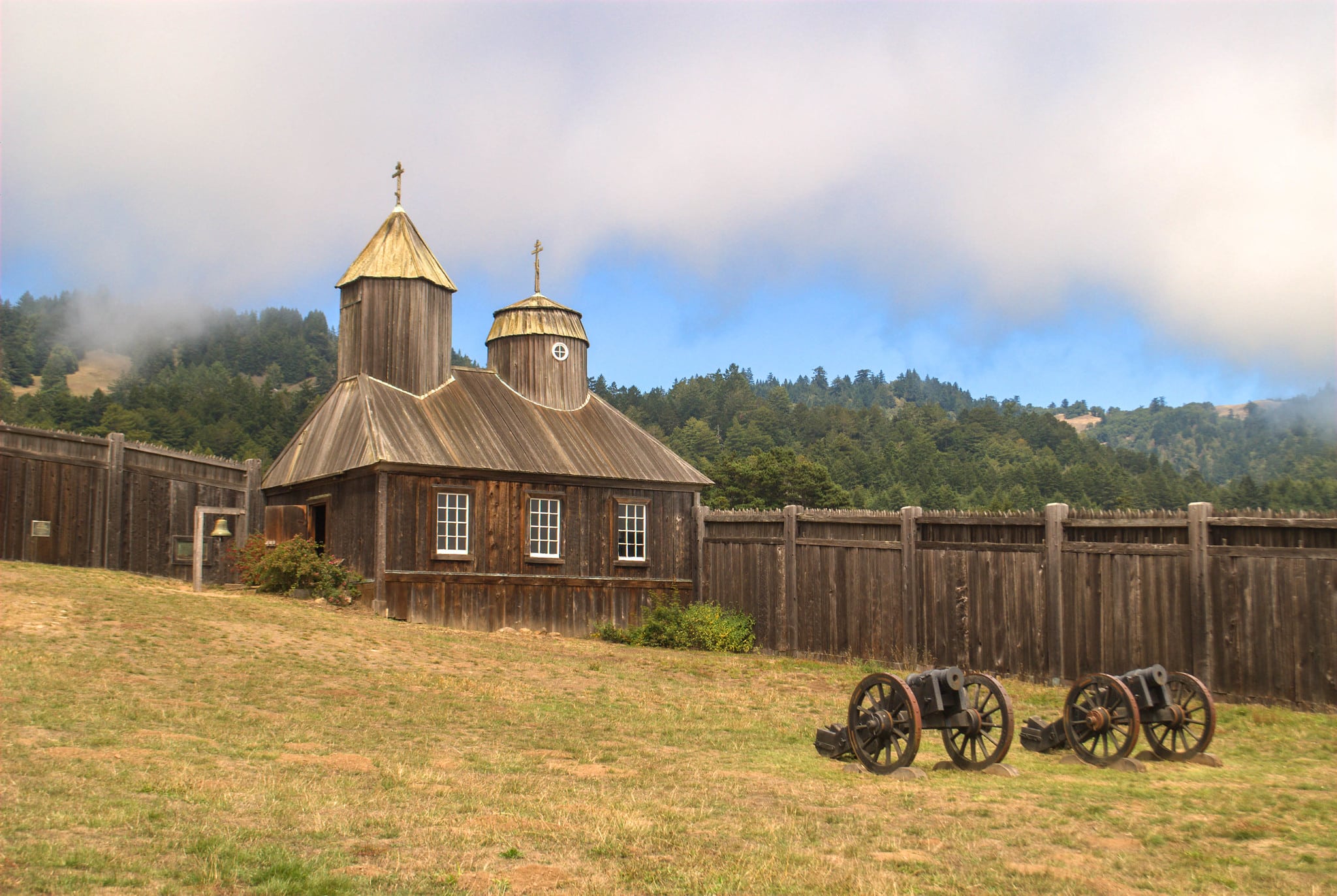 Fort Ross Church and Cannons