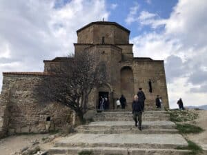 Jvari Monastery in Mtskheta. Georgia is one of many monasteries that dot the country.