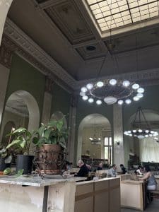 A reading room at the library.