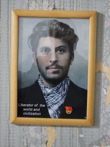 A young Stalin with an interesting inscription.
